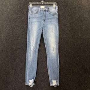 McGuire Jeans Women's 27 Blue Light Wash Distressed Skinny Stretch Denim